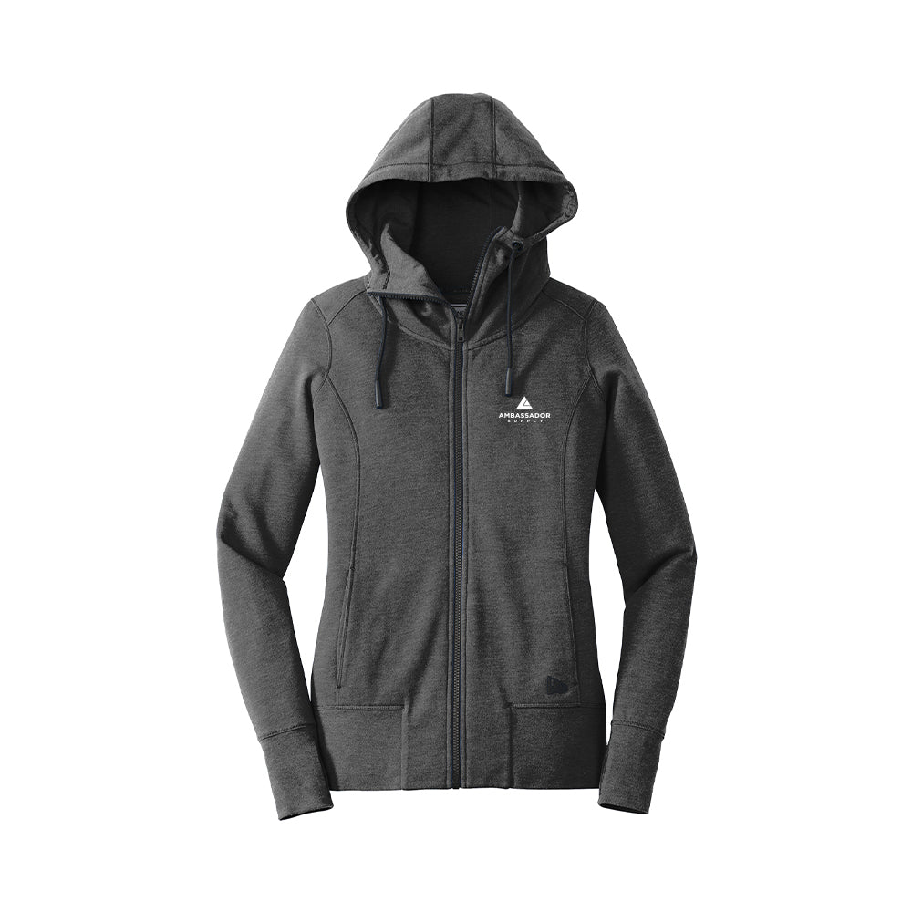 New Era Ladies Tri-Blend Fleece Full-Zip Hoodie